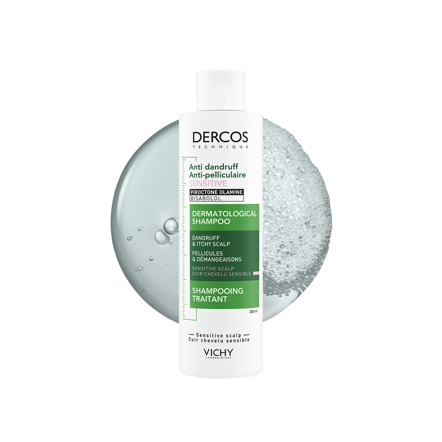 Vichy Dercos Anti-Dandruff Shampoo | Sensitive Scalp | For Daily Cleanse