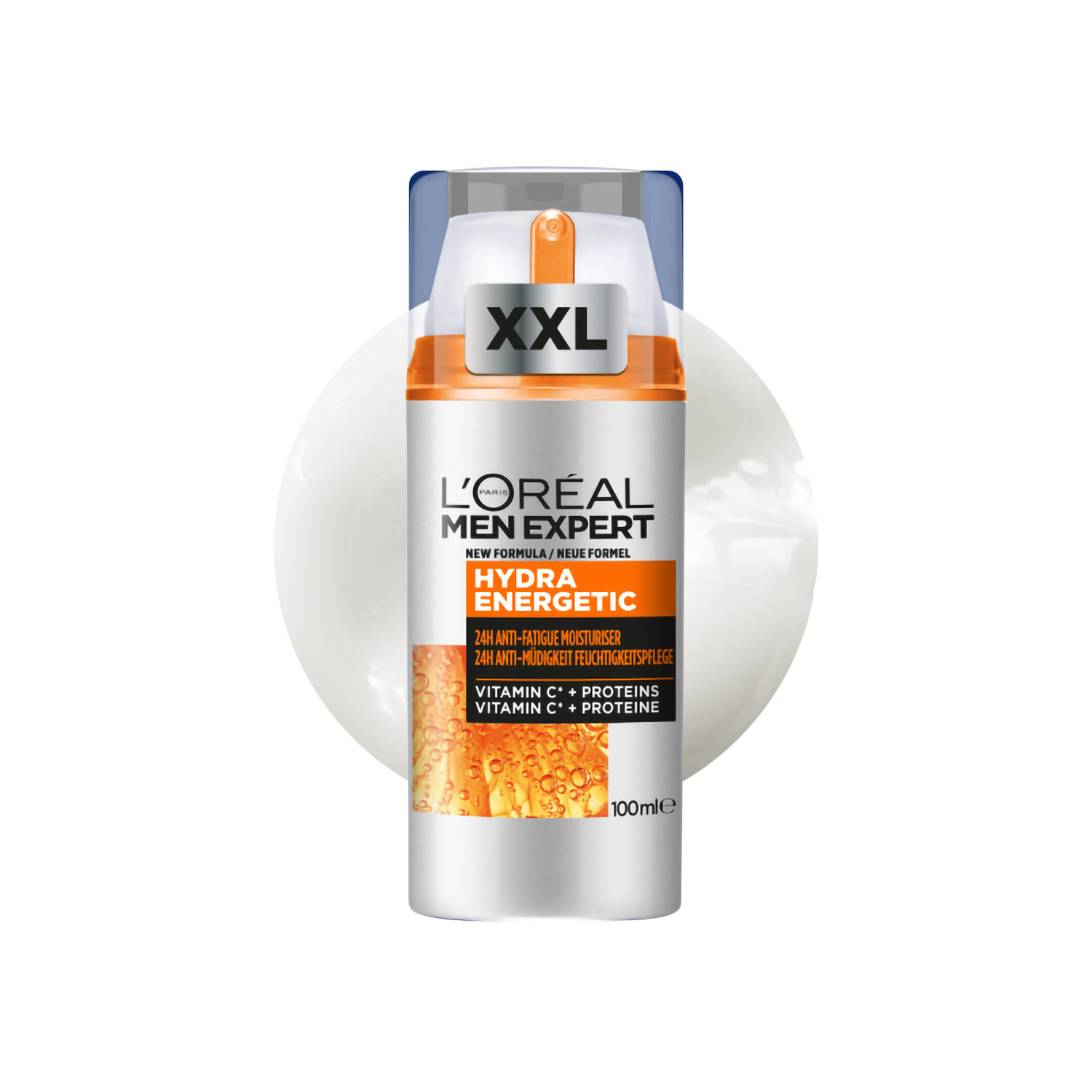 L'oréal Paris Men's Hydra Energetic Anti-Fatigue Moisturiser - 100Ml | Vitamin C | Vitamin E | Caffeine | Guarana | Awake Skin | Refreshed & Hydrated