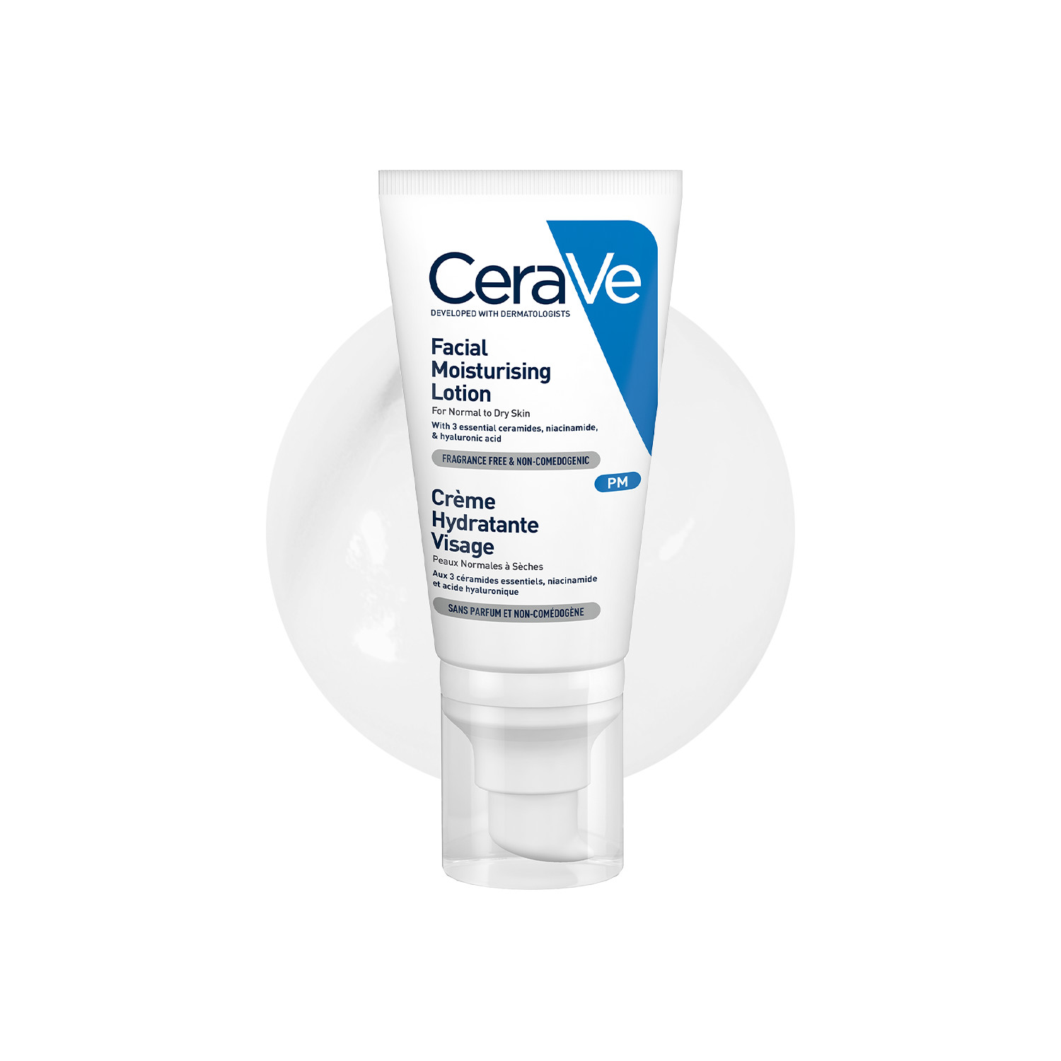 Cerave Pm Facial Moisturising Lotion - 52Ml | Dermatologist Tested | Non-Comedogenic | Ceramides & Hyaluronic Acid