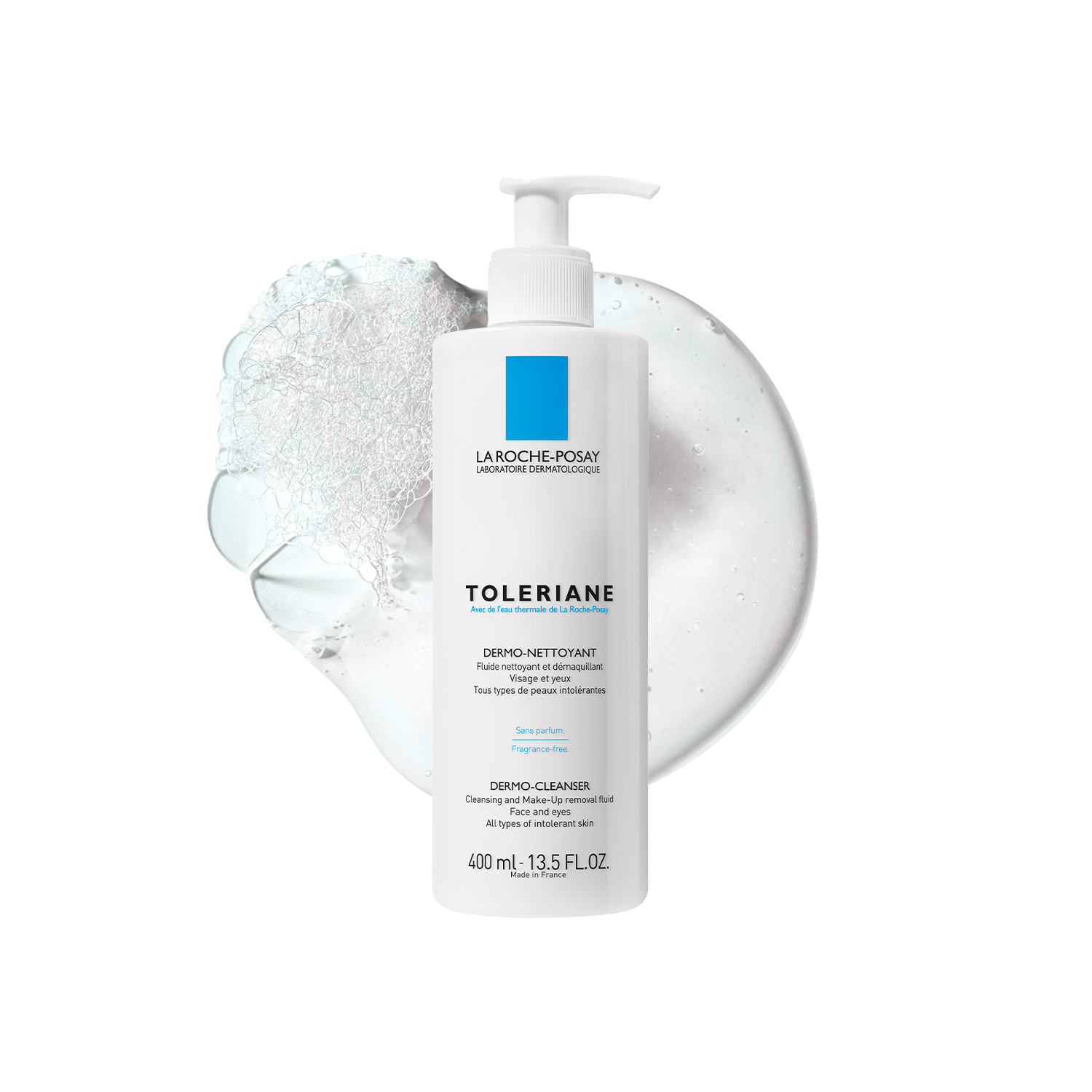 La Roche-Posay Toleriane Dermo Cleanser - 400Ml | Dermatologist Tested | Fragrance Free | Thermal Spring Water | Wipe-Off Milk | For Sensitive Skin