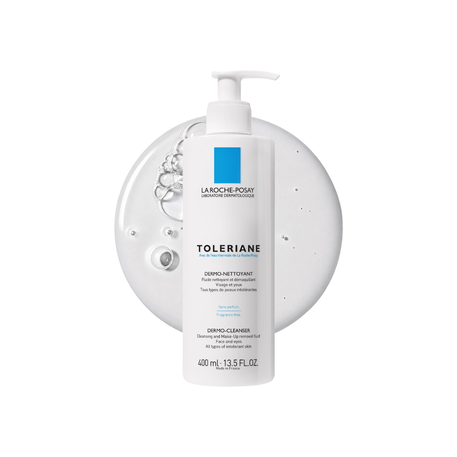 La Roche-Posay Toleriane Dermo Cleanser - 400Ml | Dermatologist Tested | Fragrance Free | Thermal Spring Water | Wipe-Off Milk | For Sensitive Skin