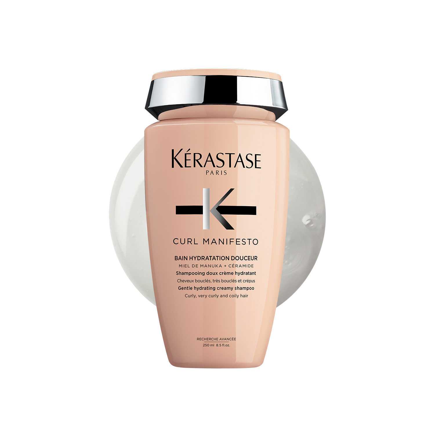Kérastase Curl Manifesto Bain Hydratation Douceur Shampoo - 250Ml | Gentle Cleansing | Hydrates Curls | Defines Texture | Frizz Control Care