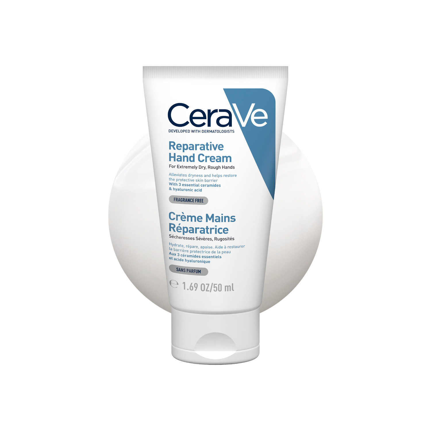 Cerave Cream Soothing Reparative Hand - 50Ml | Enriched With Three Ceramides | Replenishes Vital Moisture | Leaves Hands Feeling Soft & Comfortable