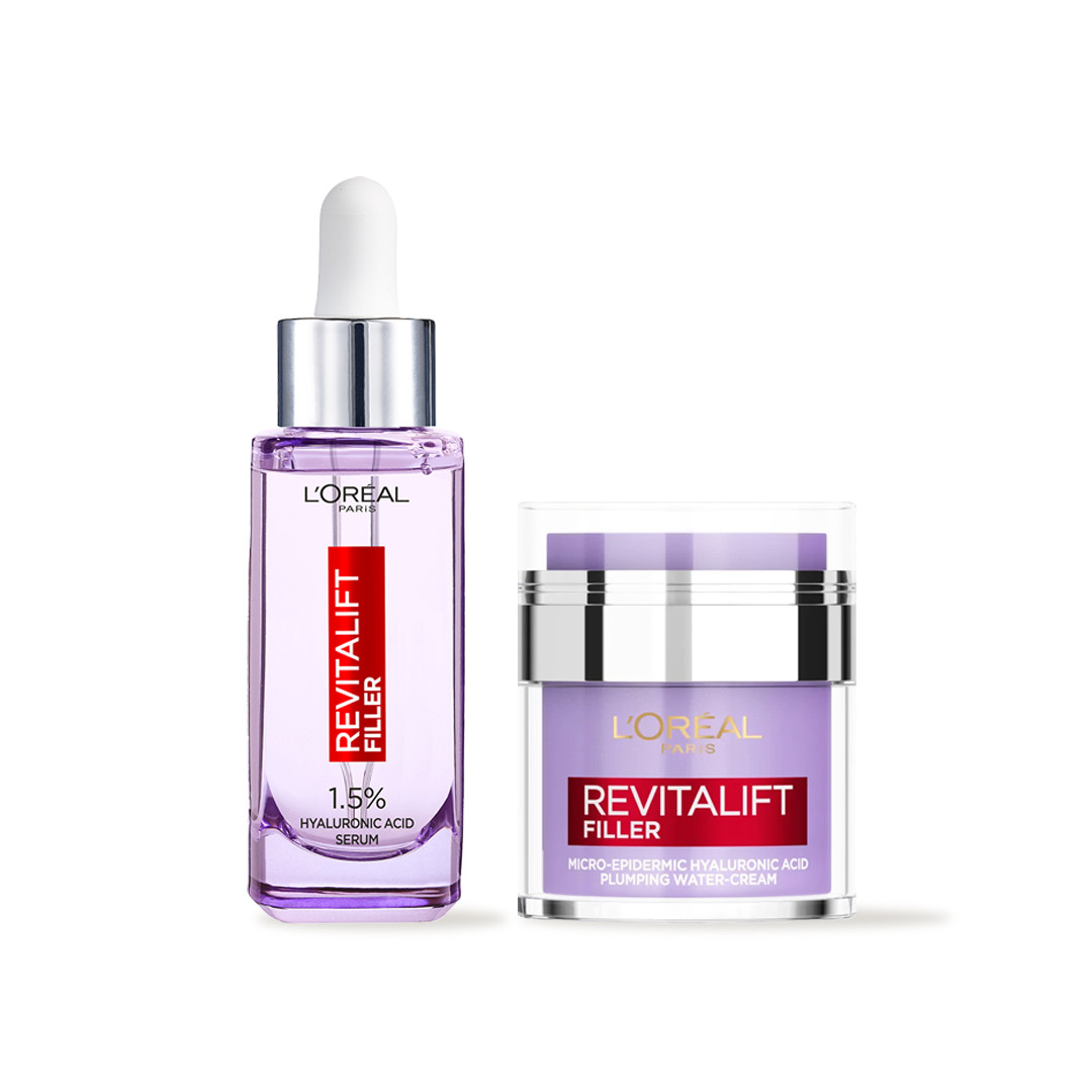 L'Oréal Paris Exclusive Revitalift Filler with 1.5% Hyaluronic Acid Anti-Wrinkle Dropper Serum Duo 2 x 30ml - Image 21