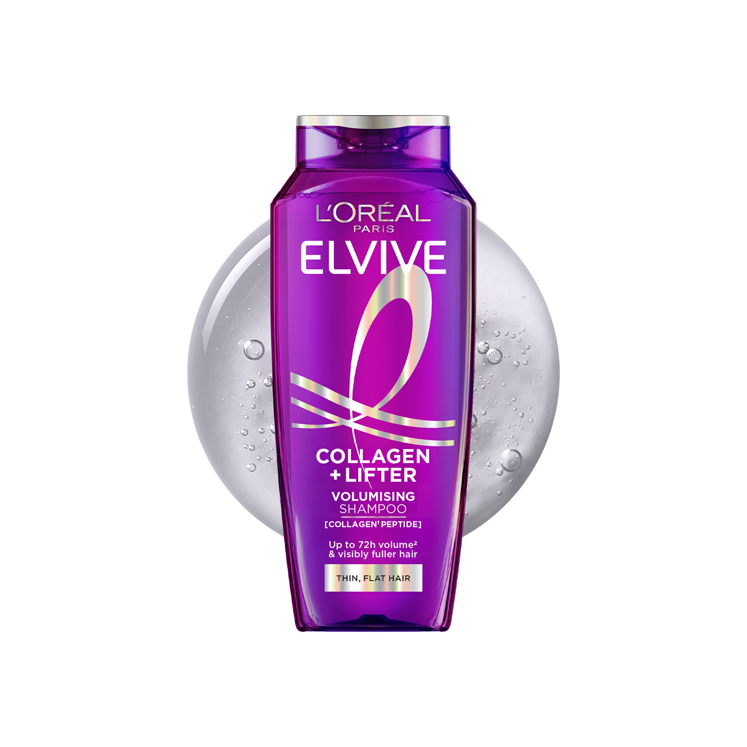 L'oréal Paris Light Elvive Collagen + Lifter Volumising Shampoo - 500Ml | Instant Volume That Lasts Up To 72 Hours | Formulated For Effortless Lift