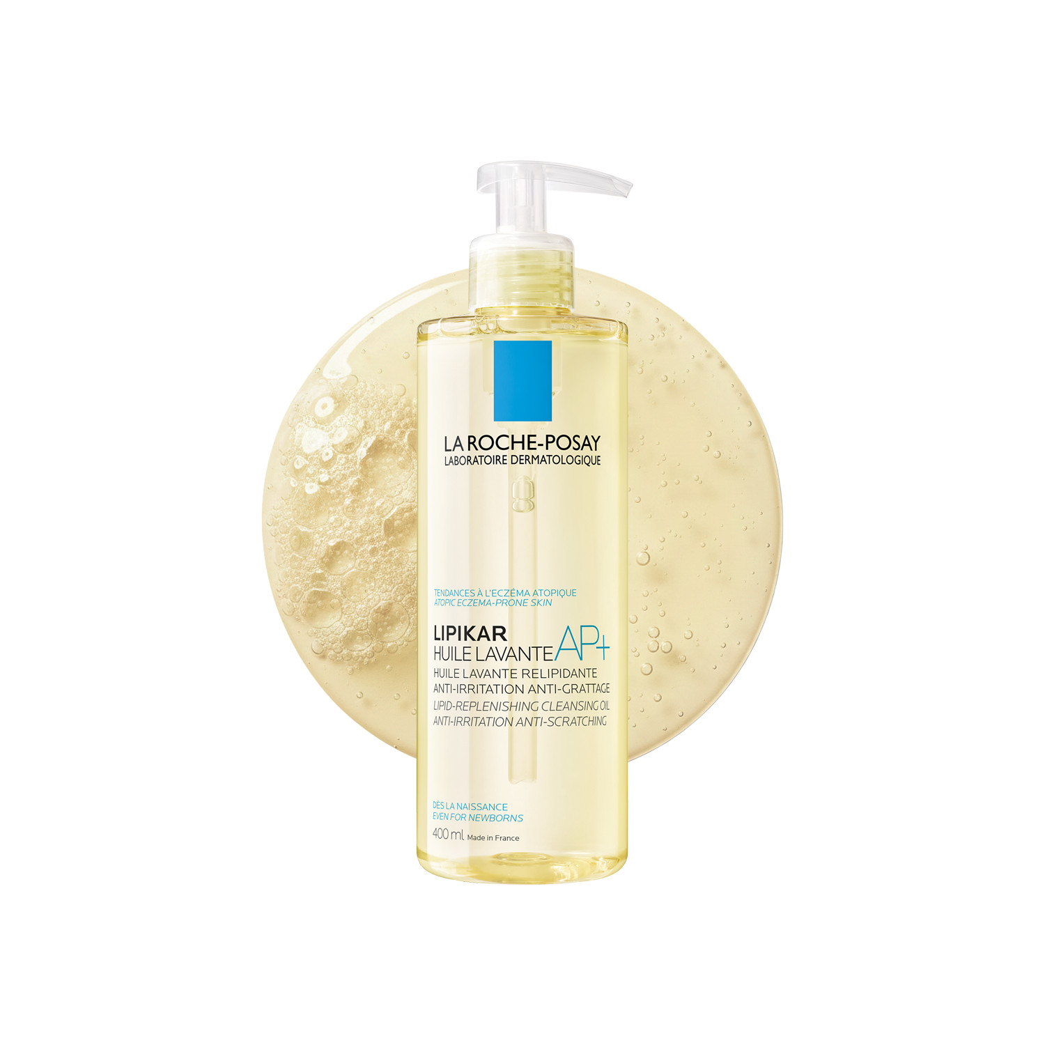 La Roche-Posay Lipikar Huile Lavant Cleansing Oil Ap+ - 400Ml | Hydrates Dry Skin | Provides Brighter Looking Skin | Features Soothing Shea Butter