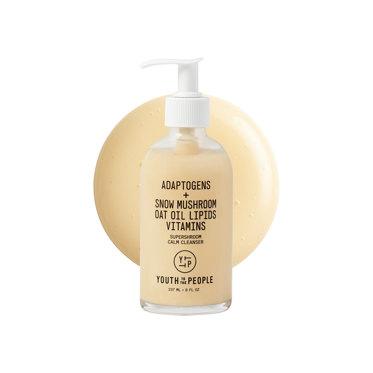 Youth To The People Adaptogens + Snow Mushroom Supershroom Calm Cleanser - 237Ml | Reduces The Appearance Of Redness | Leave Skin Fresh & Hydrated