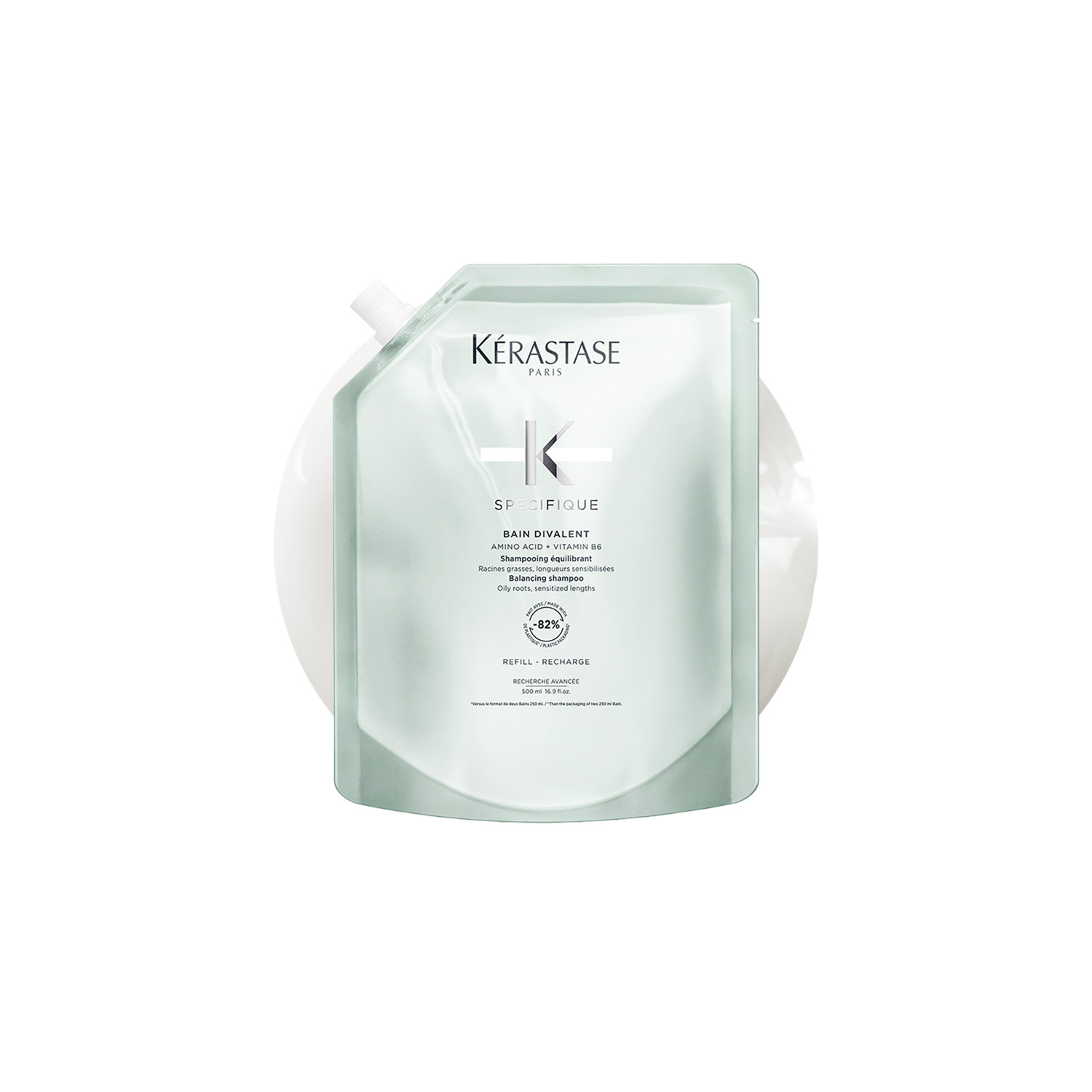 Kérastase Specifique Bain Divalent Shampoo - 500Ml | Cleanses & Purifies The Scalp | Nourishes & Seals Split Ends | Refresh Oily Scalps