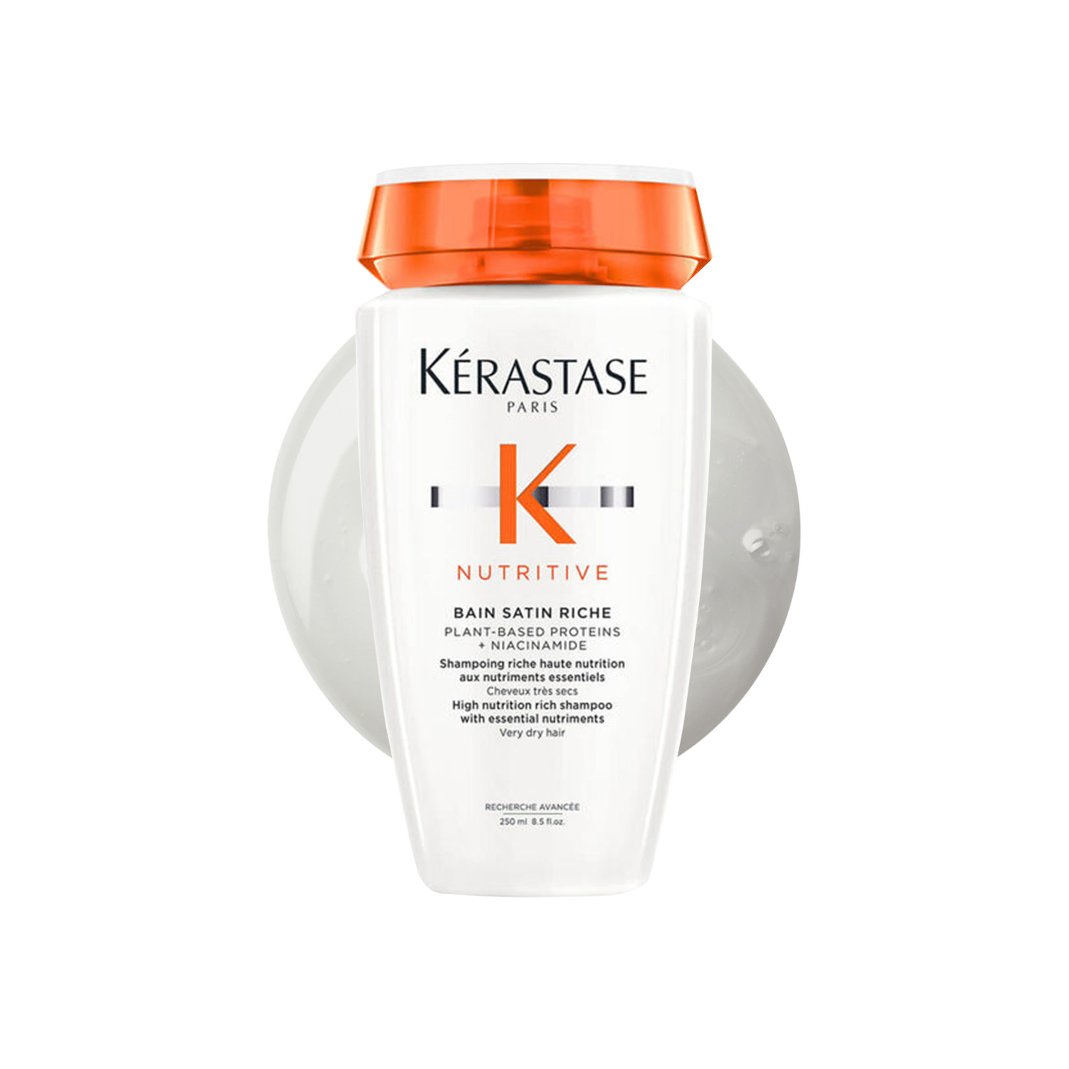 Kérastase Cream Nutritive Bain Satin Riche Shampoo - 250Ml | Paraben Free | Plant-Based Proteins & Niacinamide | Lightweight | Restore Softness & Shine