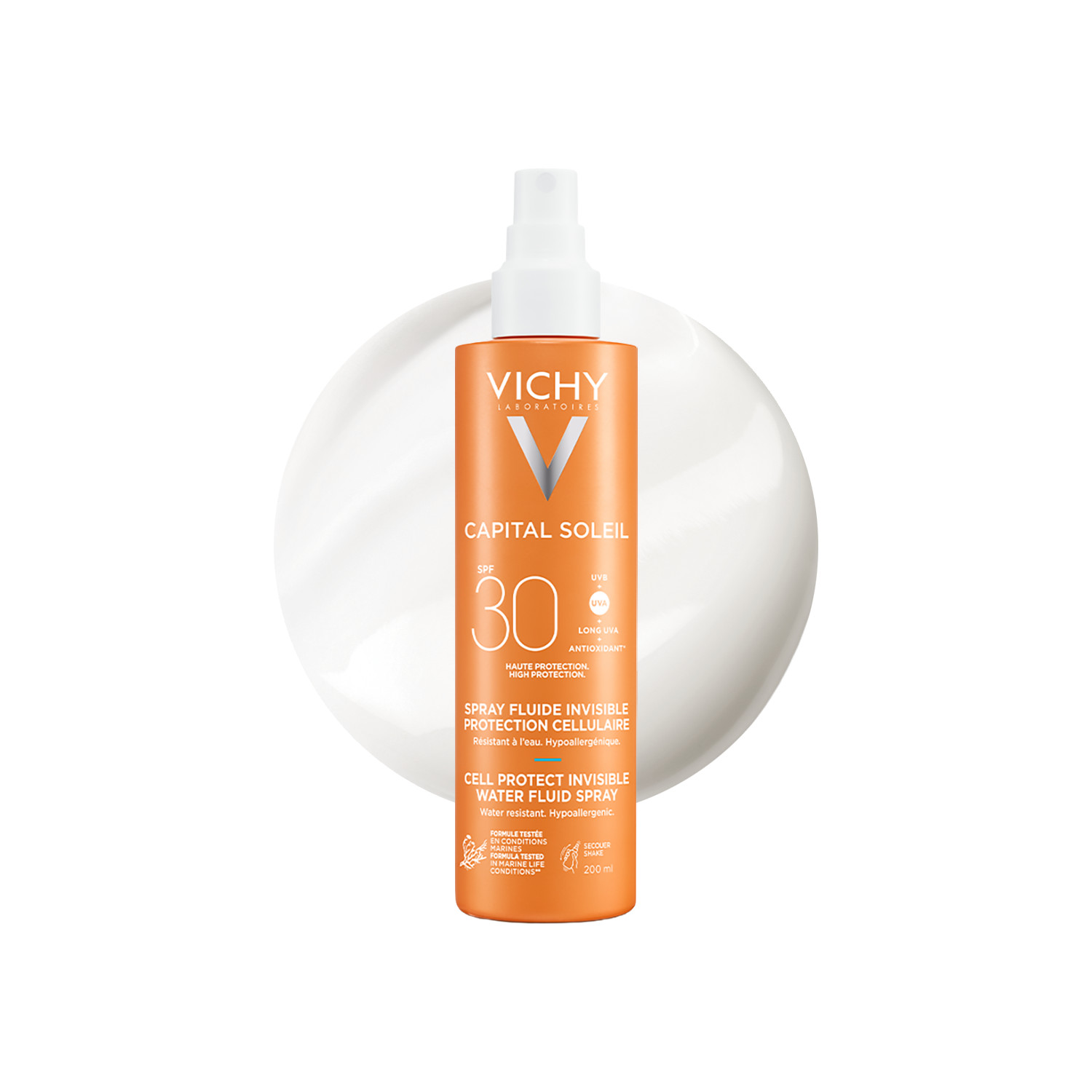 Vichy Capital Soleil Cell Protect Water Fluid Spray Spf30 200Ml