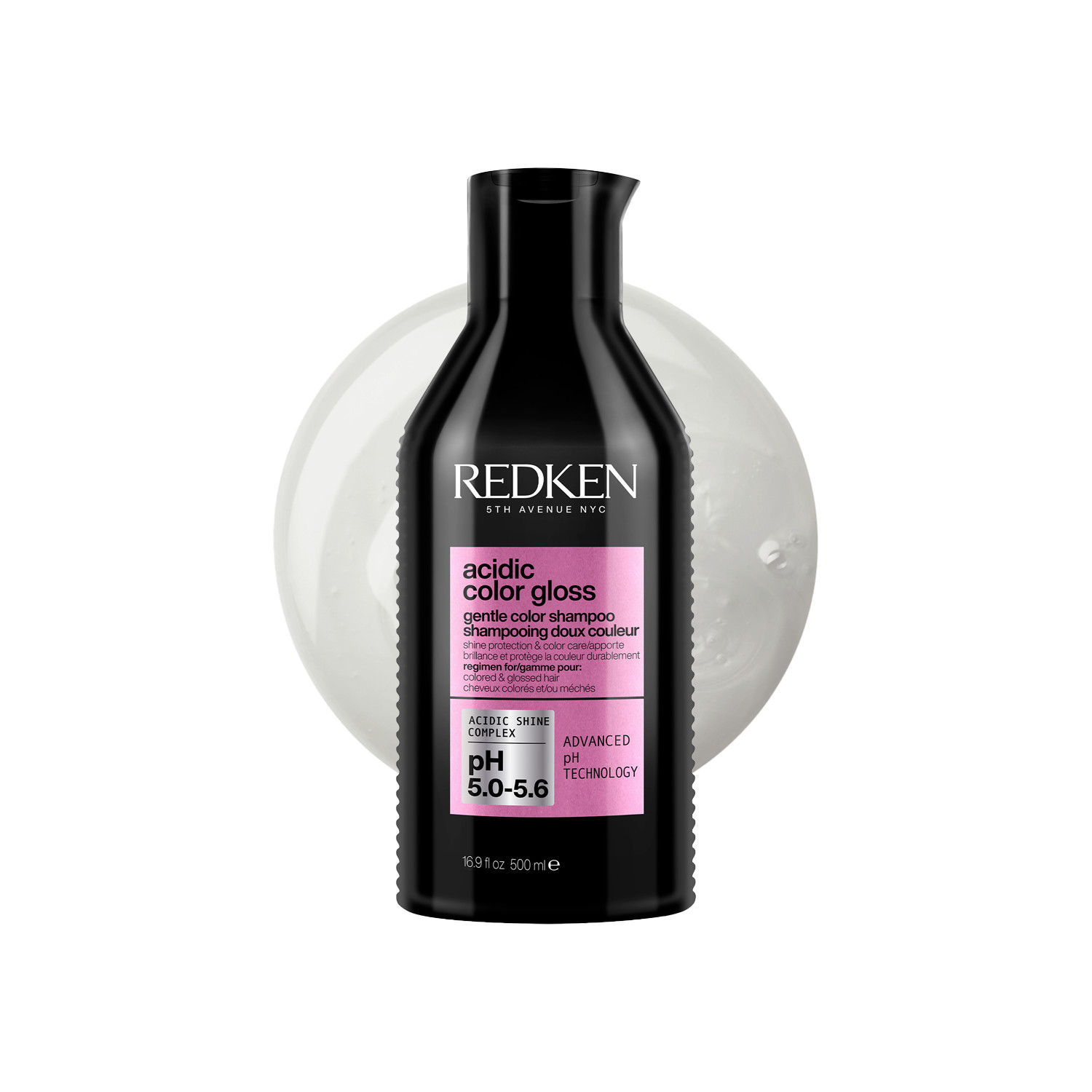 Redken Acidic Color Gloss Shampoo - 500Ml | Creates Glass Like Shine | Protects Against Pollution & Heat