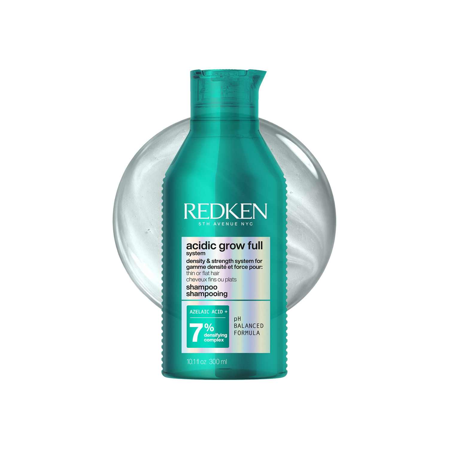 Redken Acidic Grow Full System Densifying Shampoo - 300Ml | Strengthens Hair From The Root | Visibly Volumises Hair | Gently Cleanses Each Strand