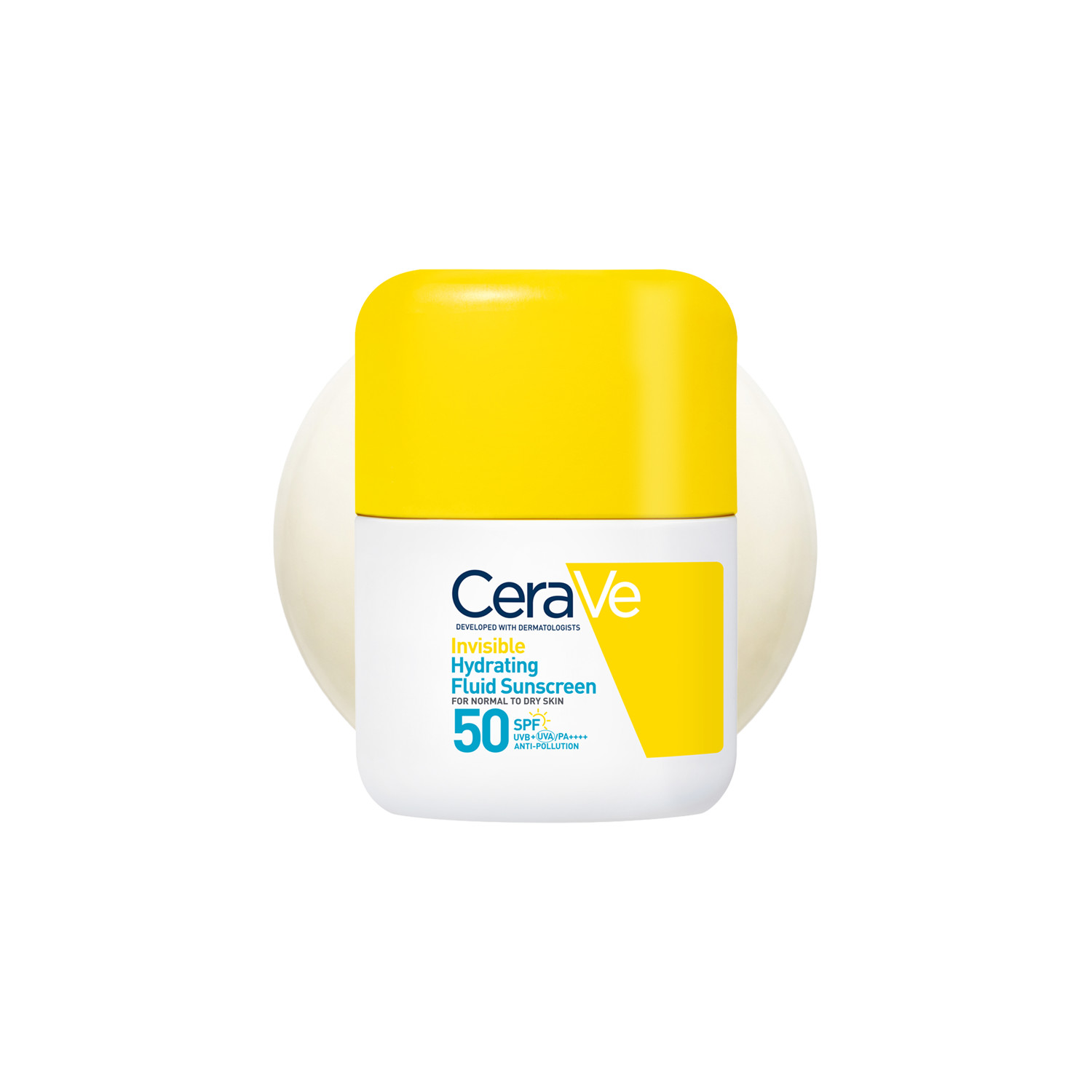 Cerave Invisible Hydrating Face Fluid Sunscreen Spf 50 - 50Ml | Immediately Provides Protection Against Pollution | Strengthens Natural Barrier