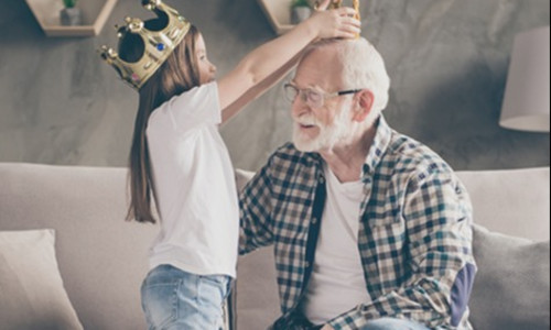 a grandfather nurtures his relationship with his granddaughter