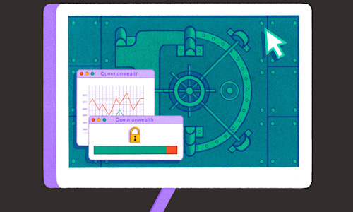 a computer running an analysis of the risk of working with third-party vendors