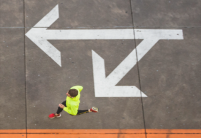 a runner changing direction