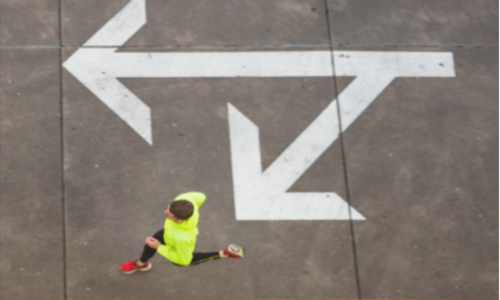 a runner changing direction