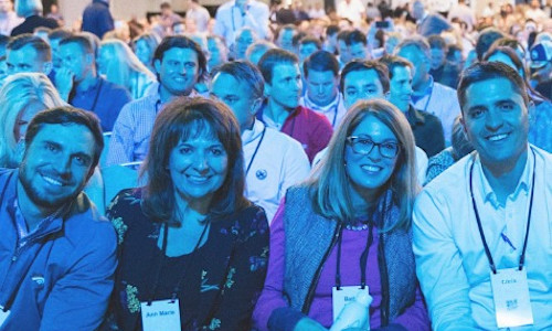 A group shot of conference attendees