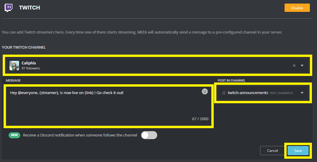 Let Everyone Know When You Go Live On Twitch Automatically In Discord