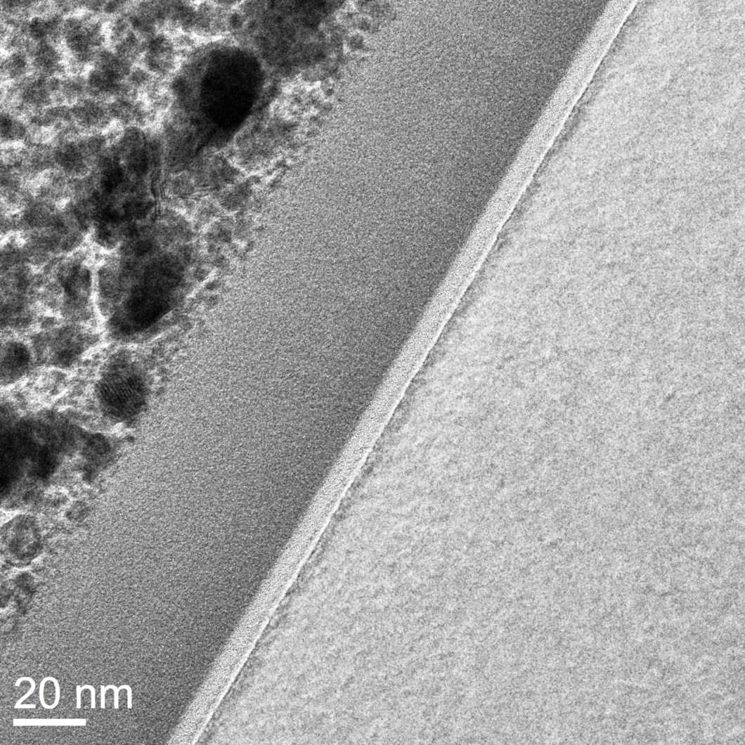 Cross-sectional TEM image of a thin film