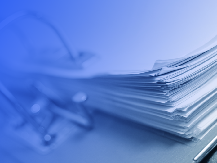 File with papers