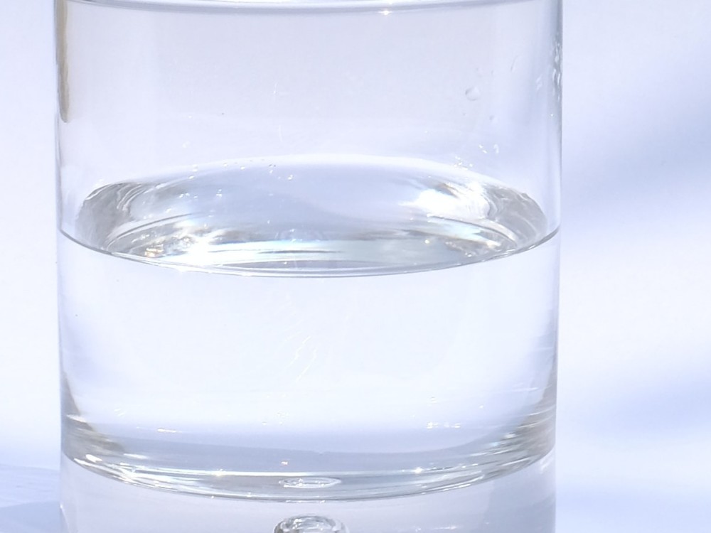 light glass of water
