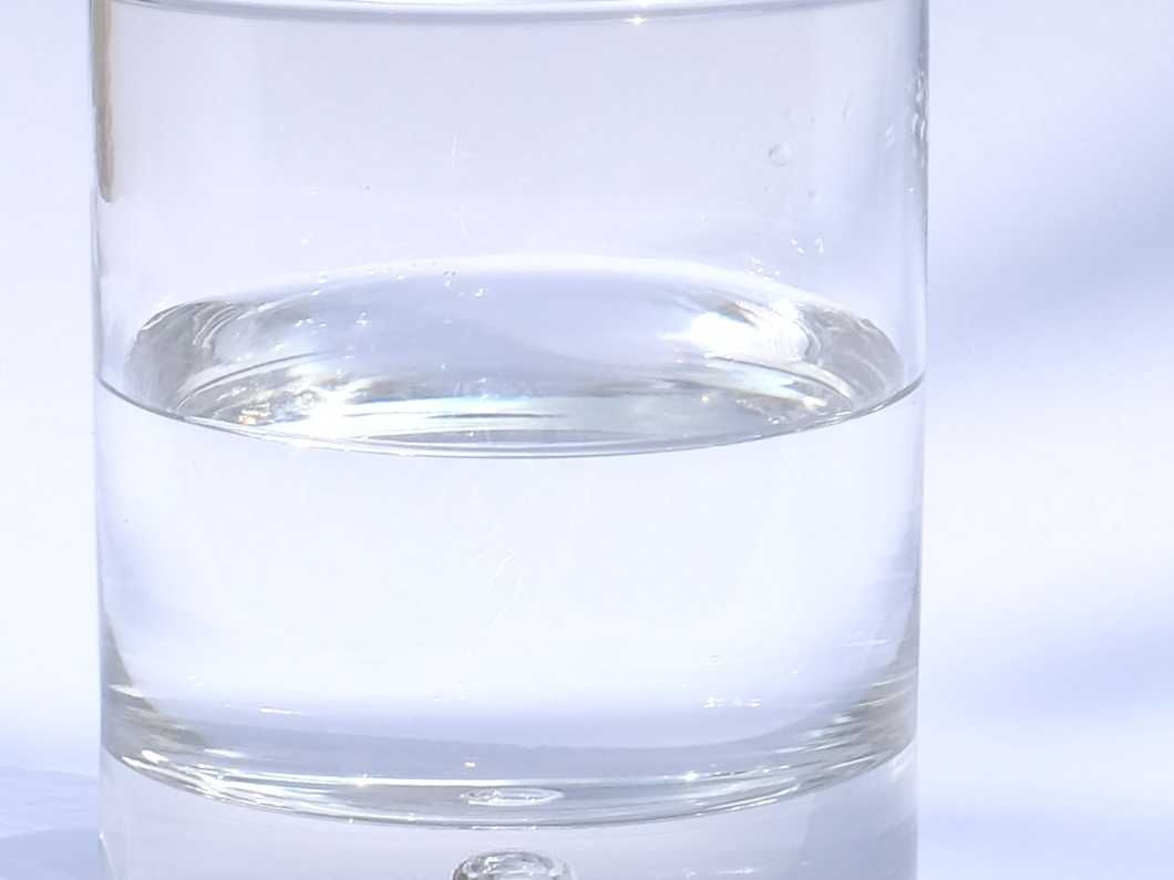 light glass of water