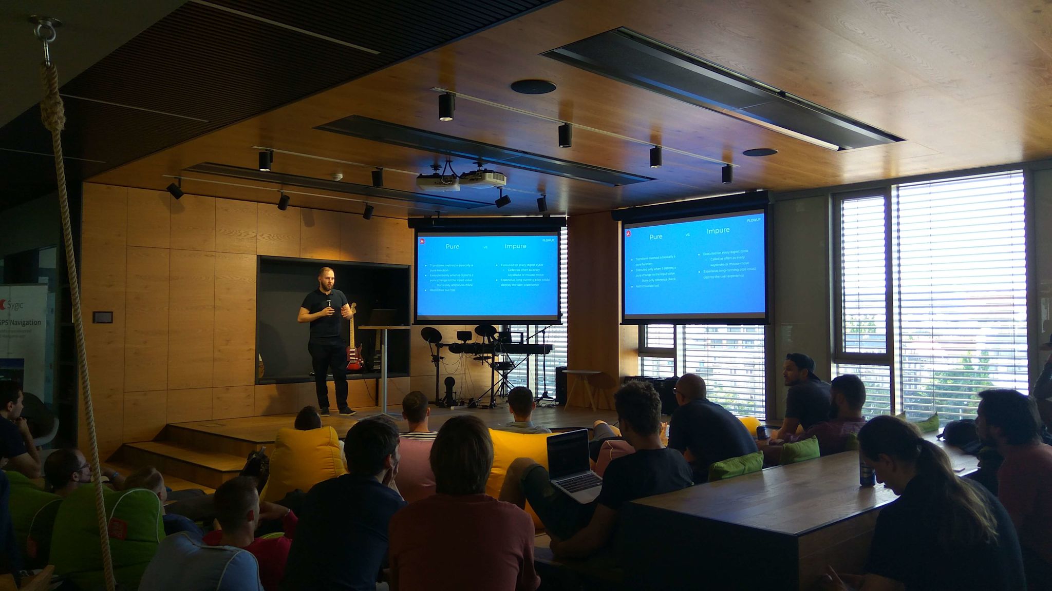 Vojto speaking at NgBeer Bratislava