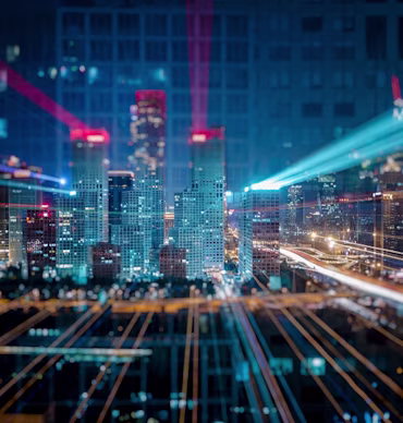 City lights at night