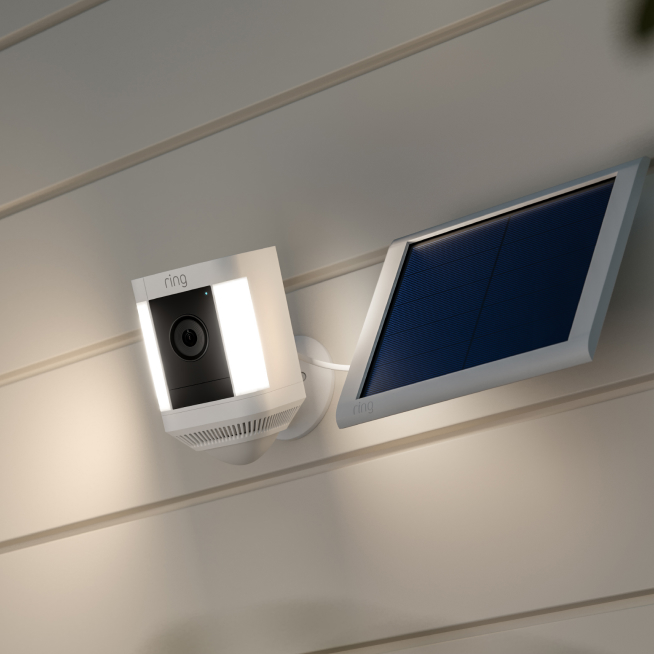 Ring cam solar store panel