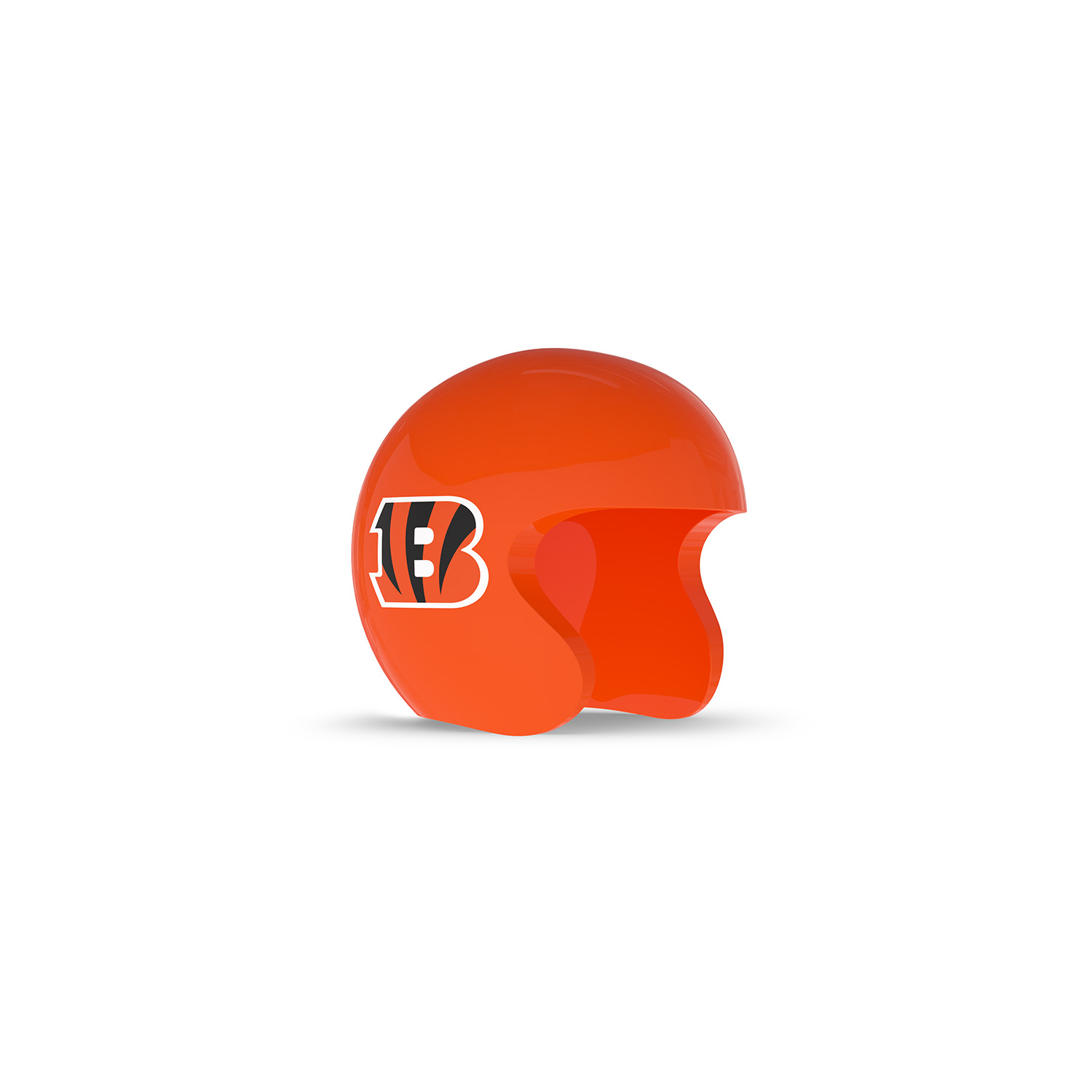 NFL Game Day Cam Cover (Indoor Cam, Pan-Tilt Indoor Cam) - AFC - Orange football helmet with black “B” logo and tiger stripes on the side, shown on a white background.