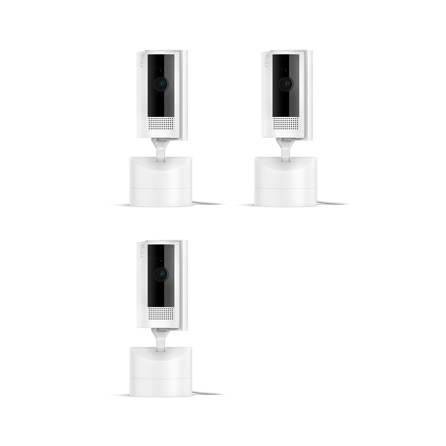 Pan-Tilt Indoor Cam  - Plug-in / White / 3-Pack