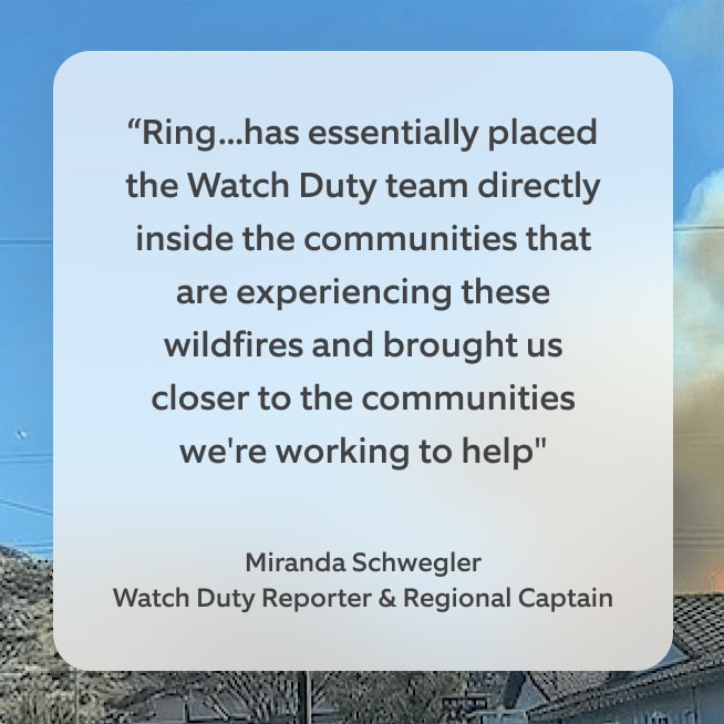 Customer response to Ring's Fire Watch.