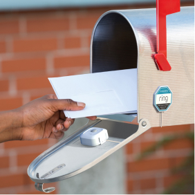 Mailbox with ring sensor that connects to Amazon Sidewalk.