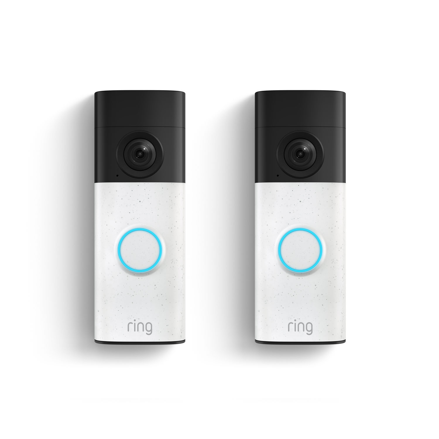 2-Pack Battery Doorbell (Newest Model) - 2-Pack Battery Doorbell (2nd Gen) in the color Speckled White.