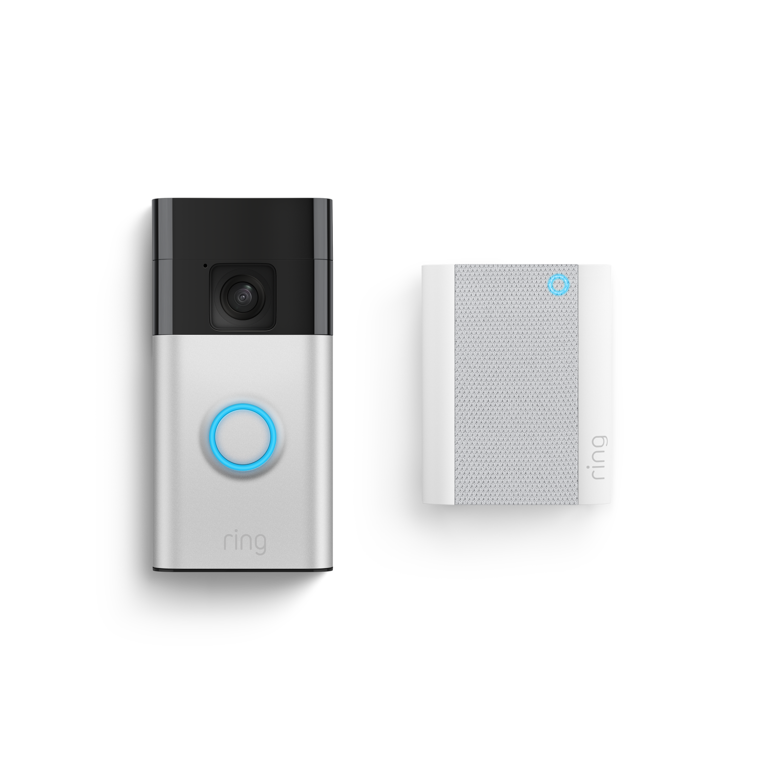 Battery Video Doorbell + Chime - Satin Nickel