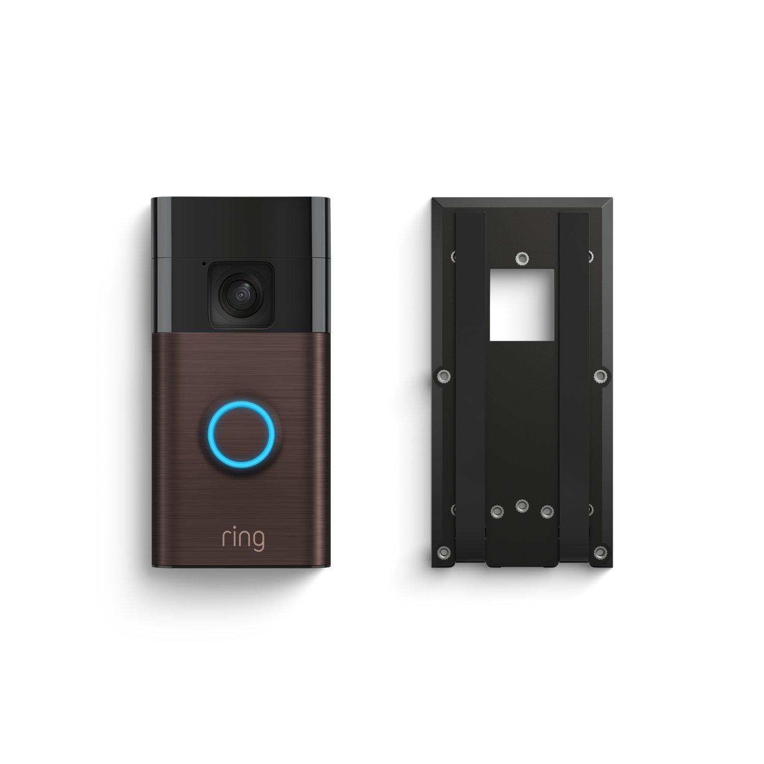 Battery Video Doorbell + No-Drill Mount - Venetian Bronze