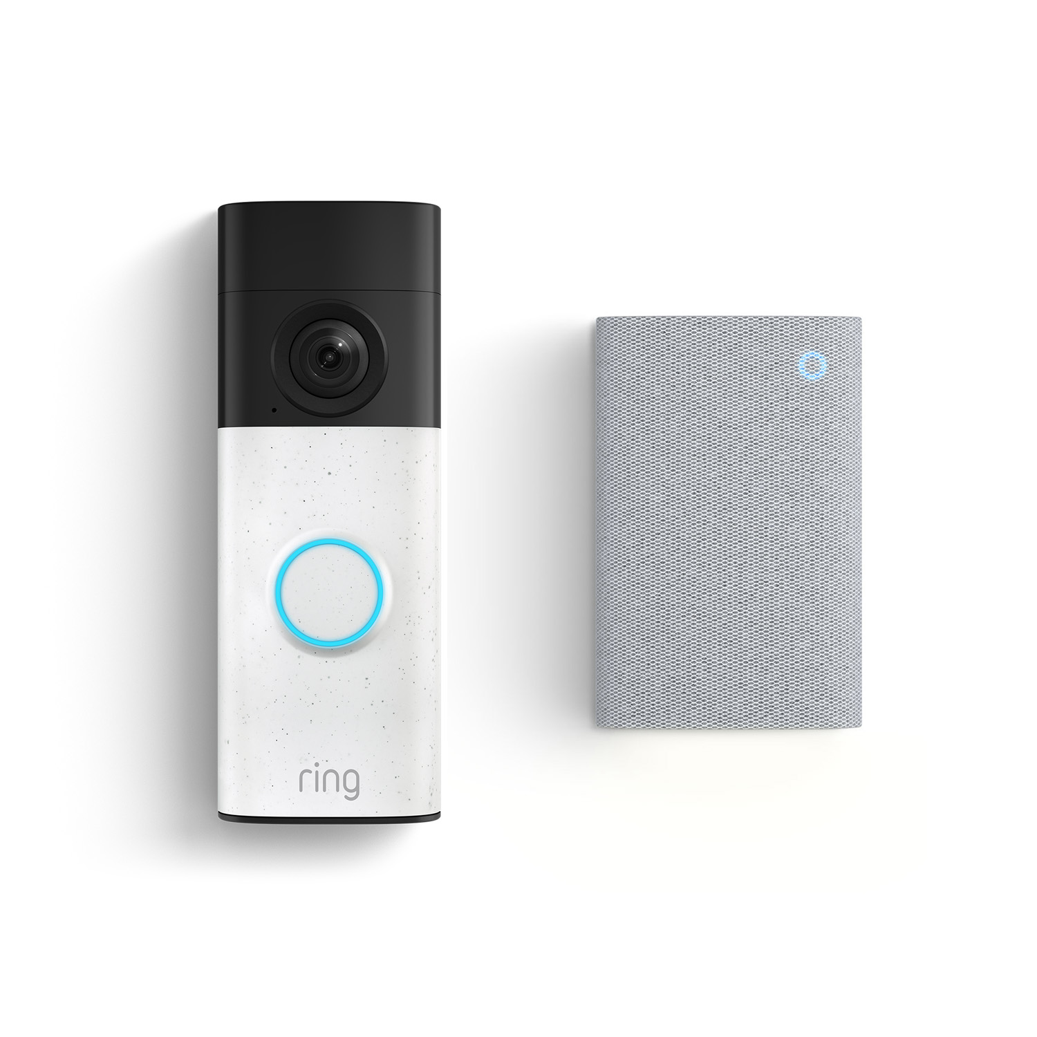  Battery Video Doorbell (2nd Gen) + Chime Plus (Featuring Retinal 2K) - Battery / Speckled White / 1-Pack