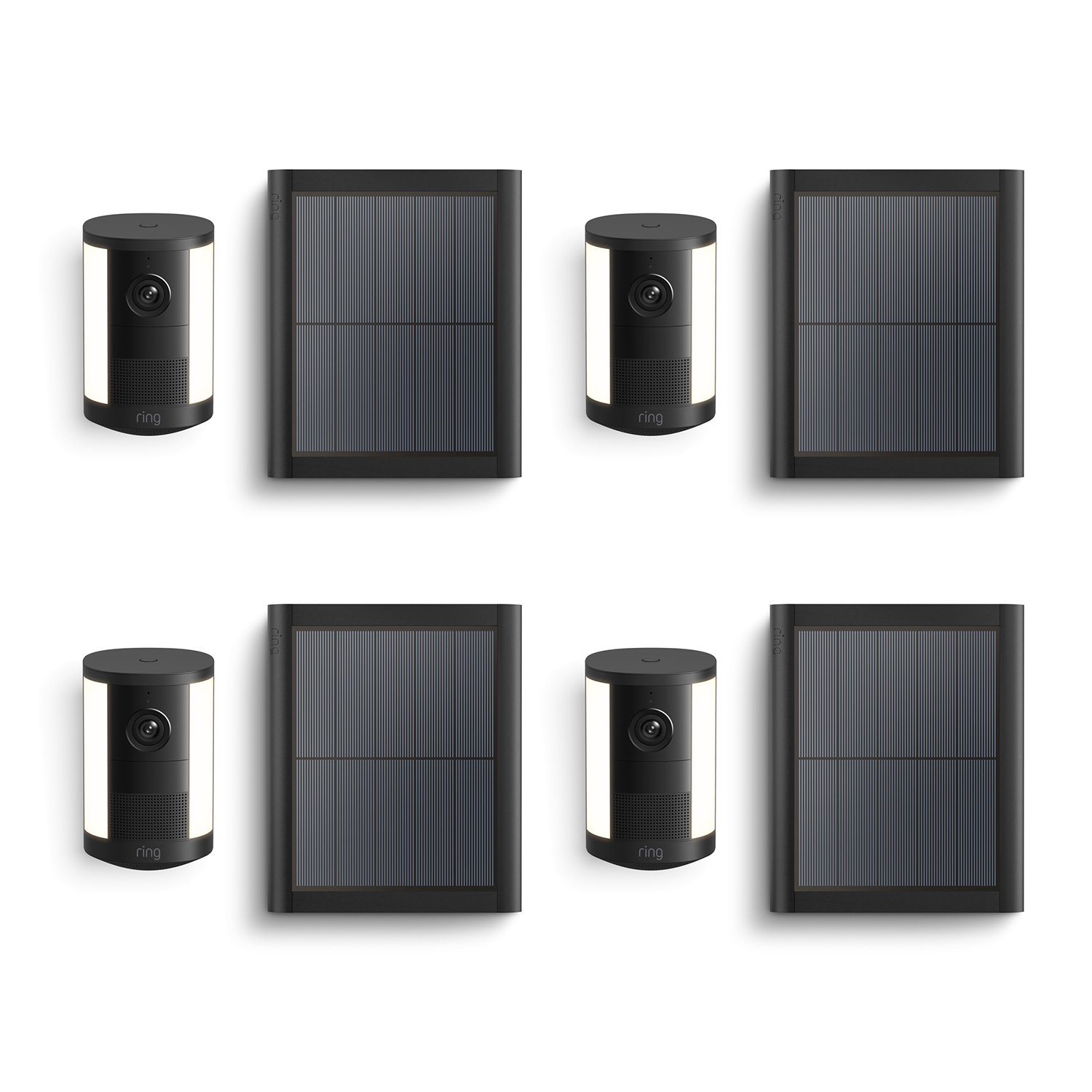 Spotlight Camera (2nd Gen)(Featuring Retinal 2K) - Solar / Black / 4-Pack