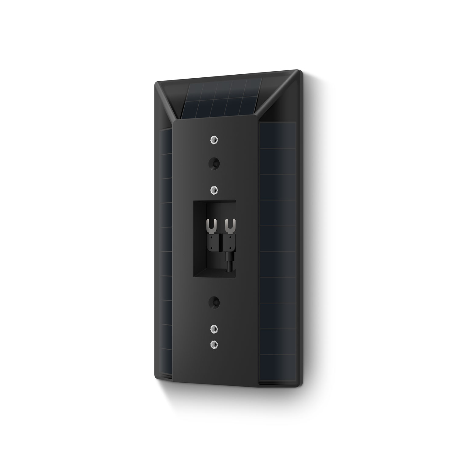 Solar Charger (Battery Doorbell (Newest Model), Battery Doorbell Plus (Newest Model), Battery Doorbell Pro (Newest Model)) - Solar Battery Charger wall mount for Battery Doorbell (4th Gen), Battery Doorbell Plus (2nd Gen) and Battery Doorbell Pro (2nd Gen), Black