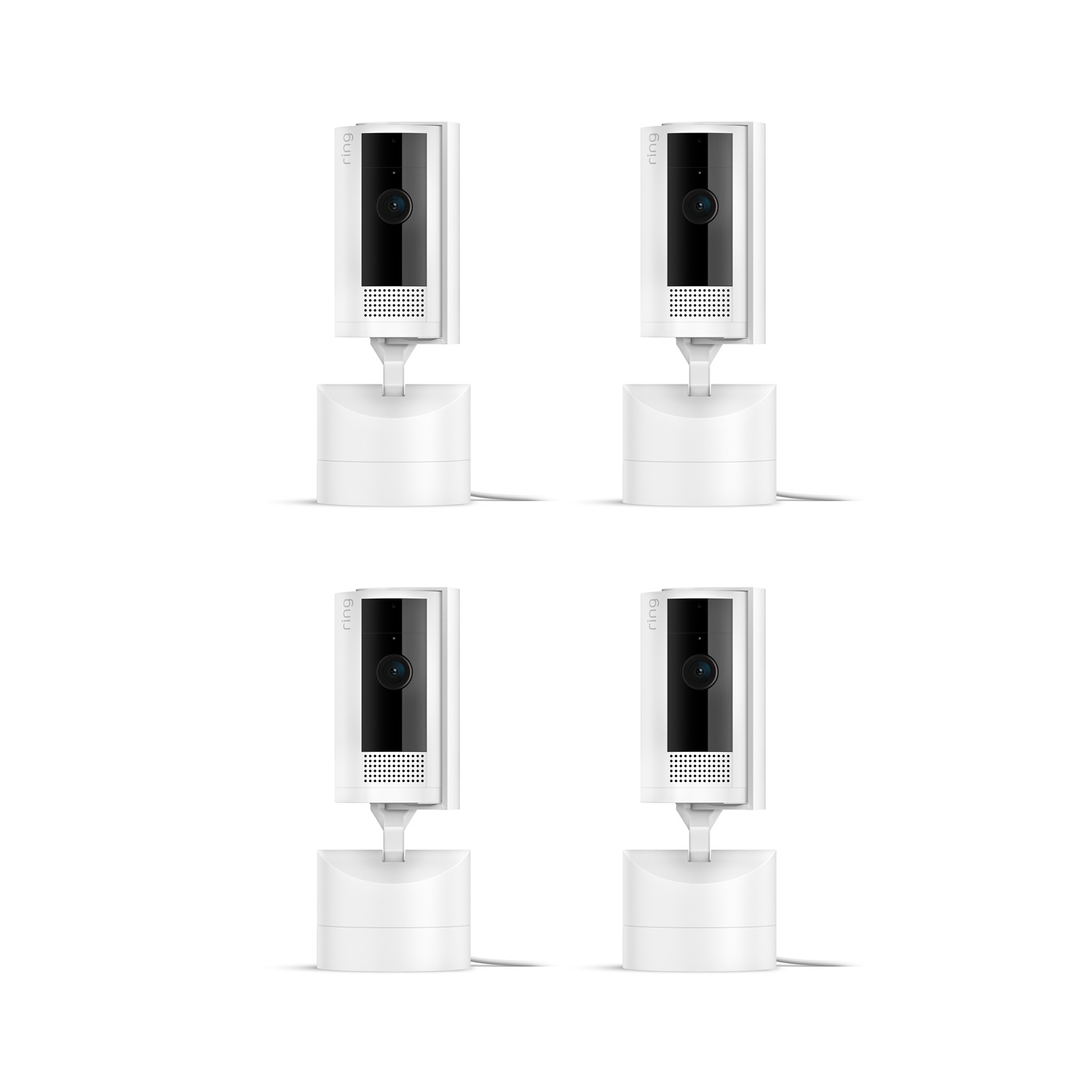 Pan-Tilt Indoor Cam  - Plug-in / White / 4-Pack