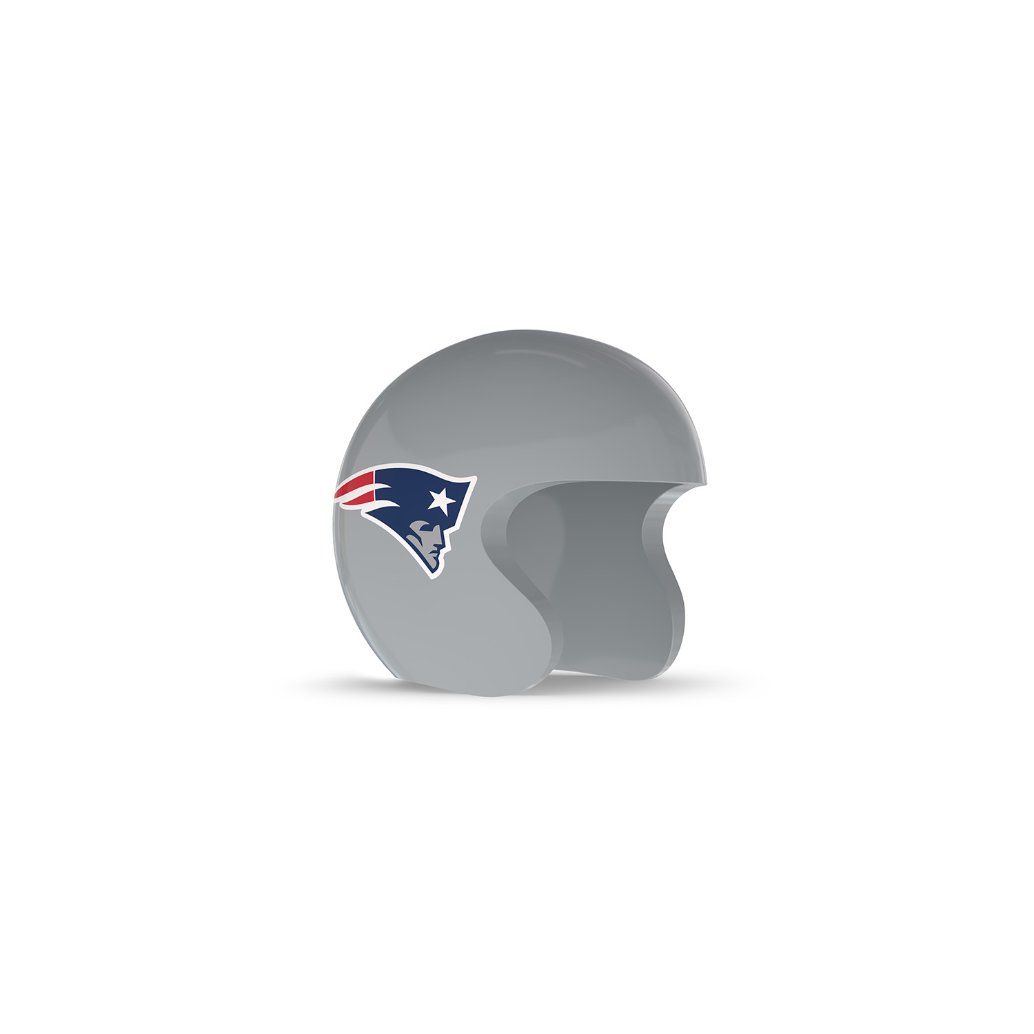 NFL Game Day Cam Cover (Indoor Cam, Pan-Tilt Indoor Cam) - AFC - Gray football helmet with a stylized blue, red, and white patriot logo on the side, shown on a white background.