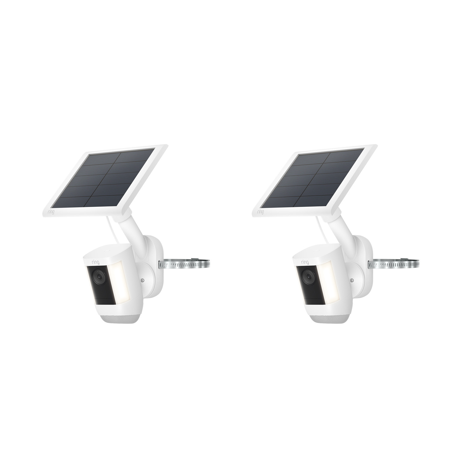 Spotlight Cam Pro Solar + Pole and Wall Mount (Featuring Retinal 2K) - Solar / White / 2-Pack