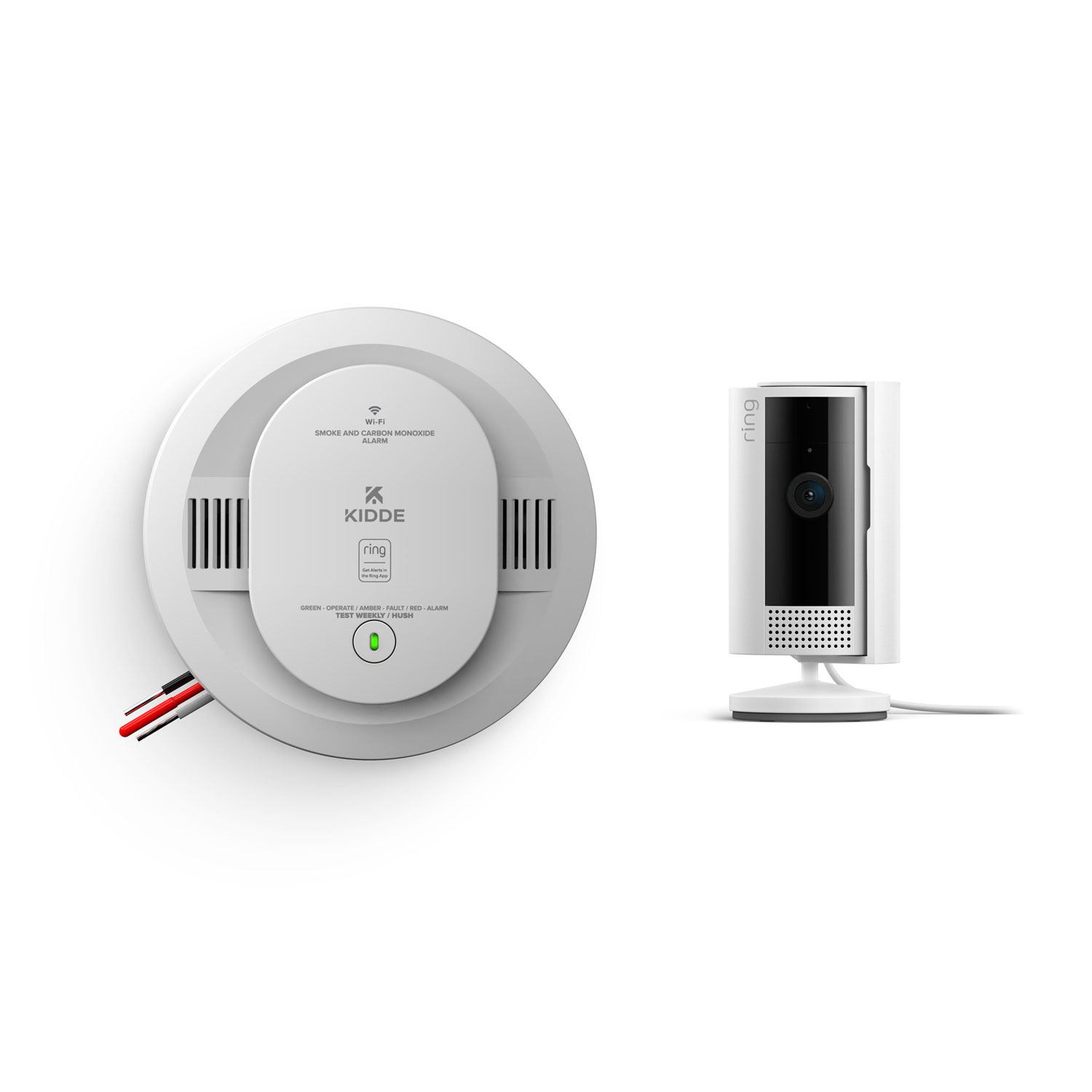 KIDDE Smart Smoke & Carbon Monoxide Alarm  + Indoor Cam (2nd Gen) - White