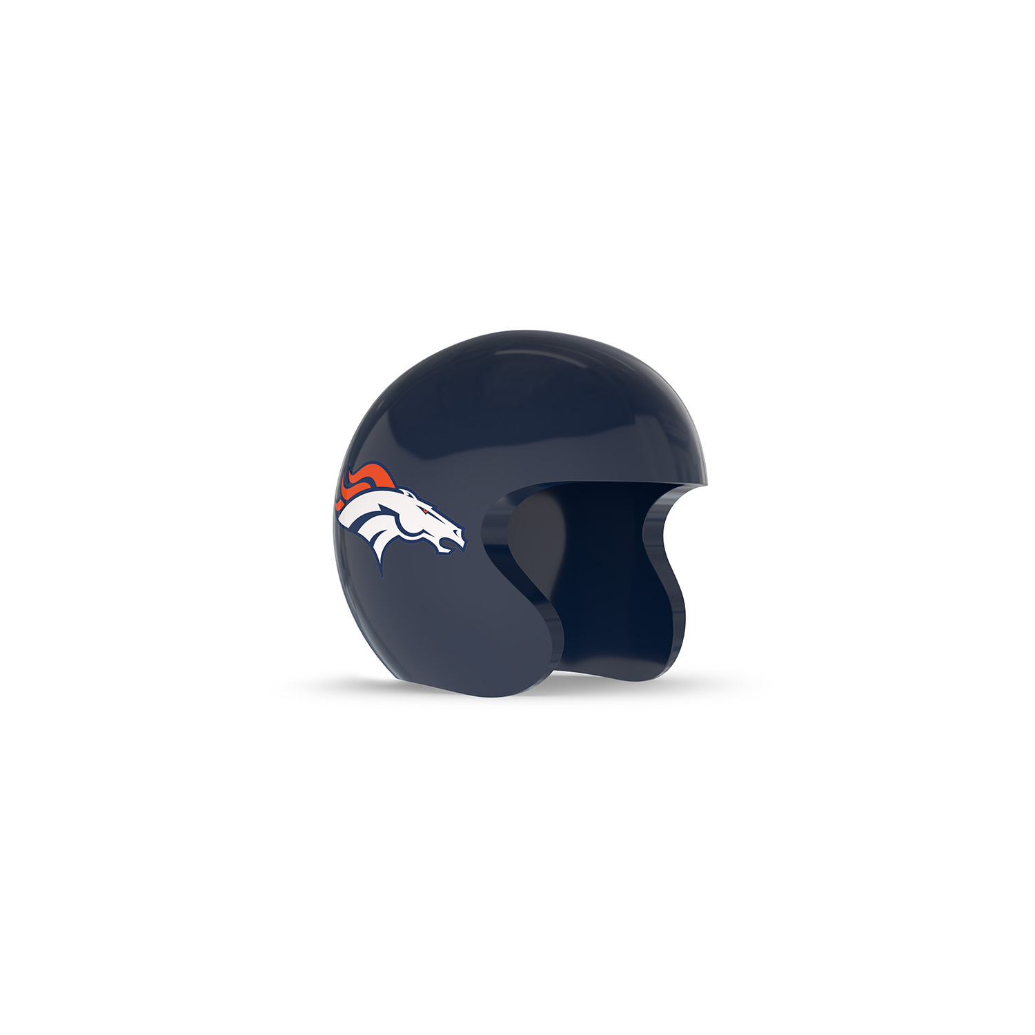NFL Game Day Cam Cover (Indoor Cam, Pan-Tilt Indoor Cam) - AFC - Dark blue football helmet with a white horse logo and orange mane on the side, open-face design on a white background.