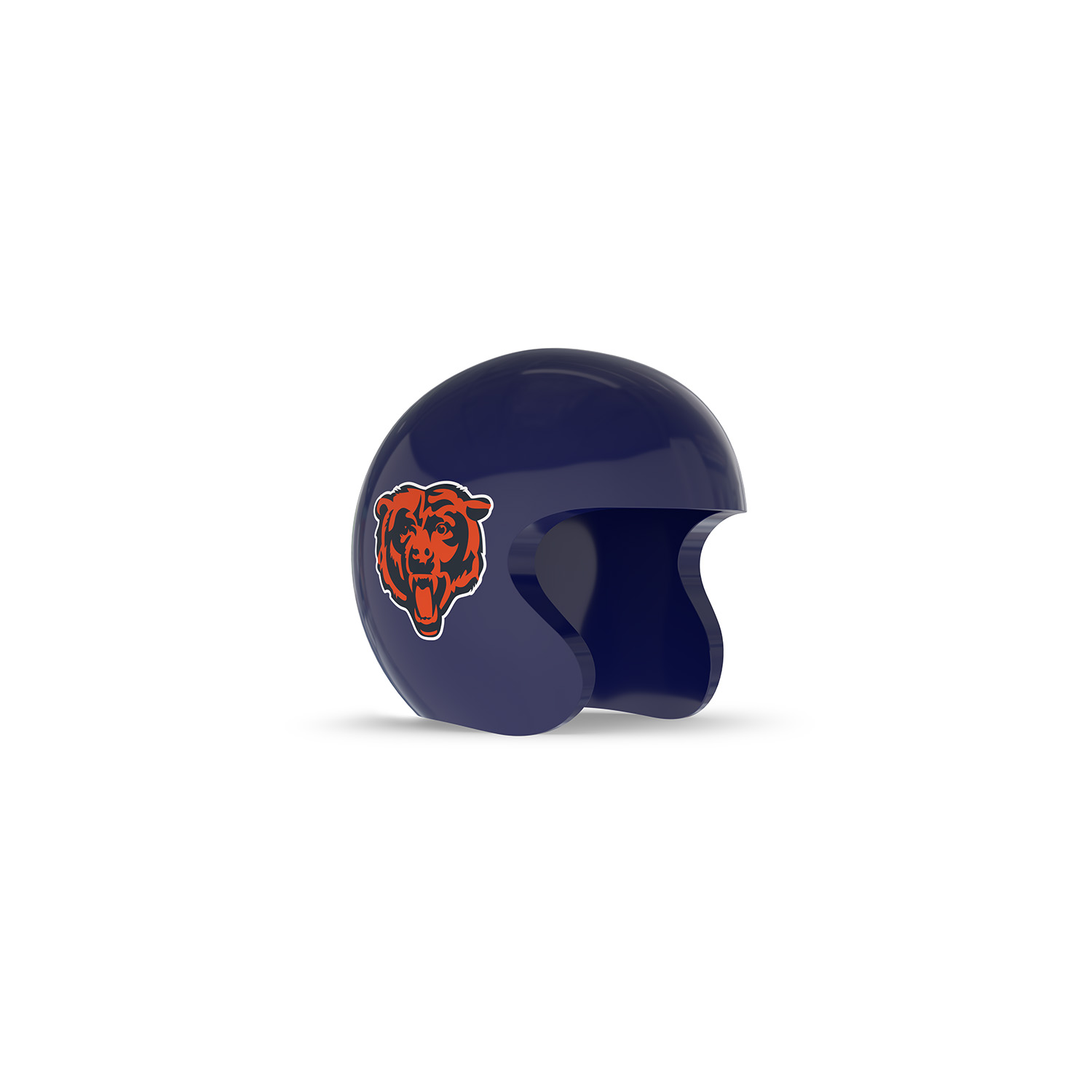NFL Game Day Cam Cover (Indoor Cam, Pan-Tilt Indoor Cam) - NFC - Dark blue football helmet with an orange bear logo on the side, shown against a white background.