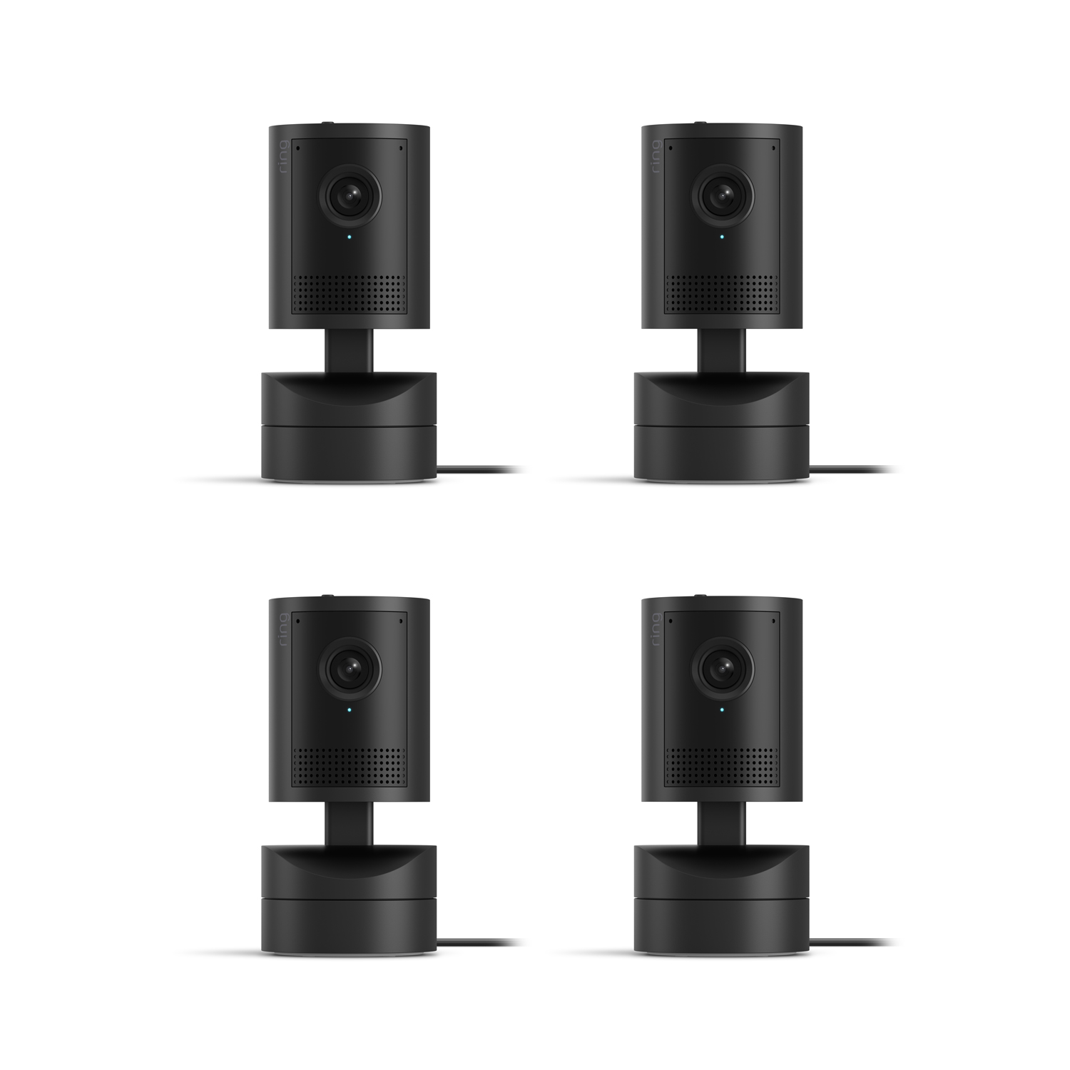 Pan-Tilt Indoor Cam 2K - Black / 4-pack / Plug-In