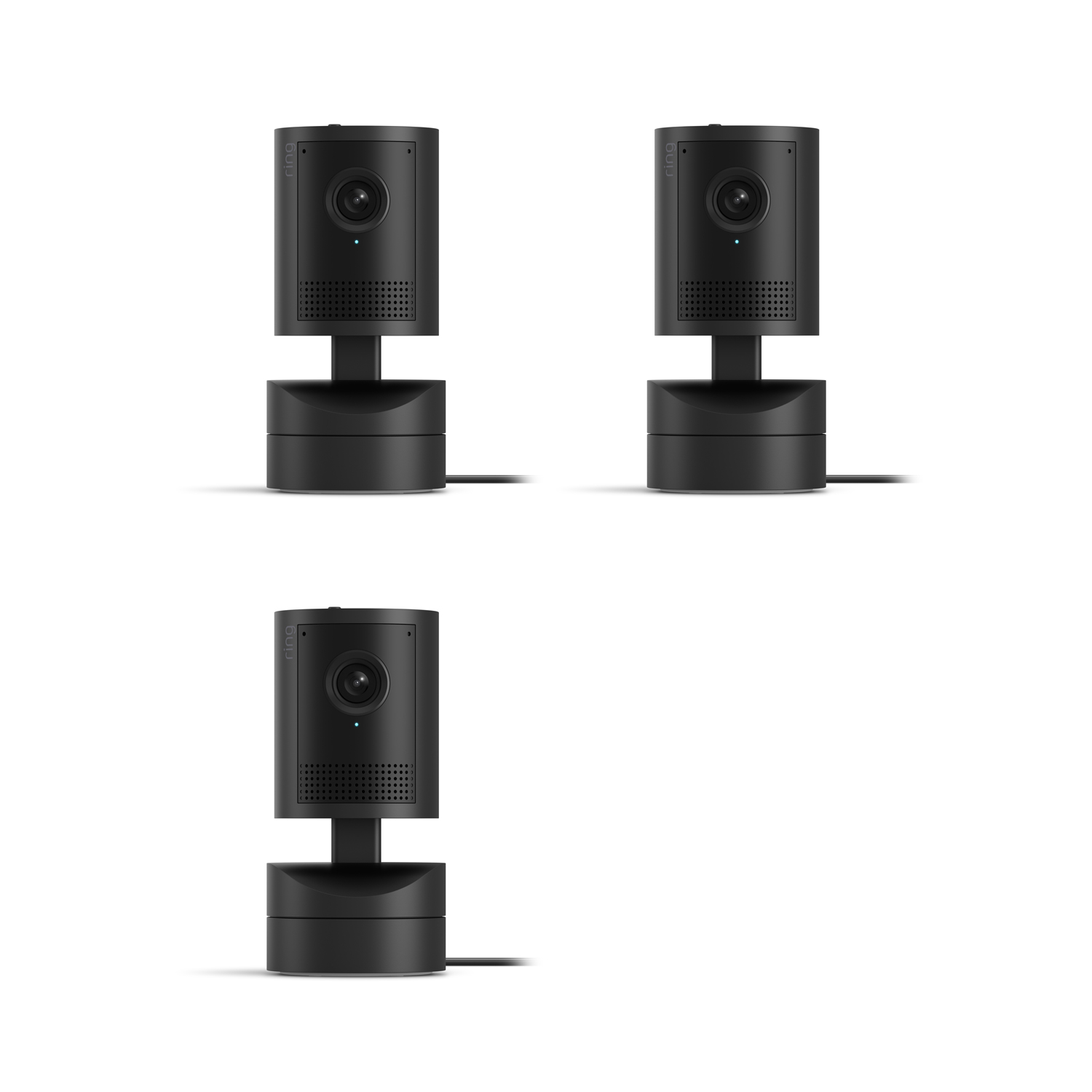 Pan-Tilt Indoor Cam 2K - Black / 3-pack / Plug-In