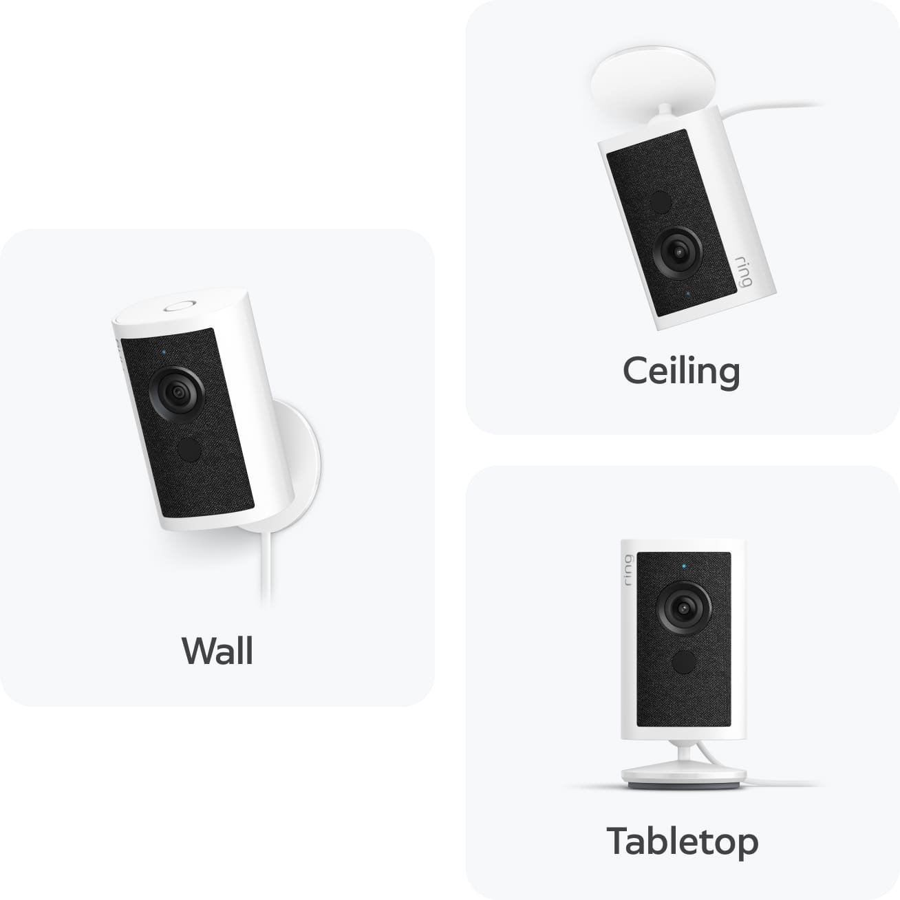 Whether you're monitoring your garage or seeing when the kids get home, Indoor Cam 4K has you covered. Its flexible swivel mount and plug-in design let you place it anywhere — from counter to ceiling — and easily move it when needed.