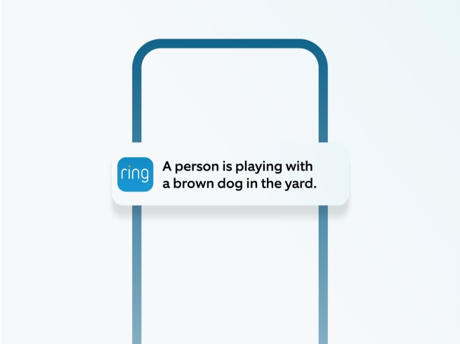 Notifications popping up on a phone from the Ring app. 